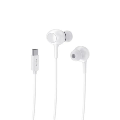 USB C Hörlurar med kabel med mikrofon