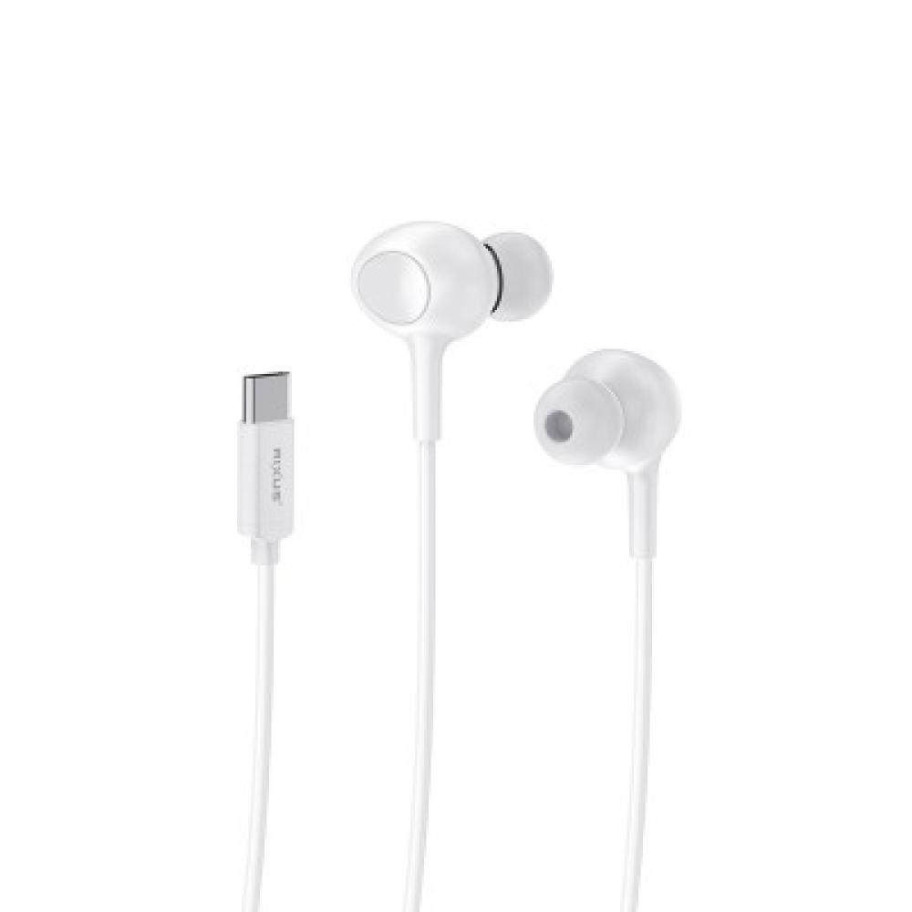 USB C Hörlurar med kabel med mikrofon