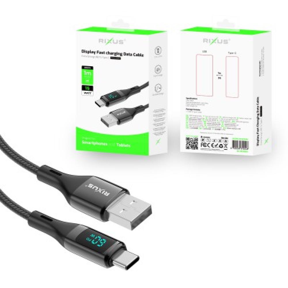 USB till Lightning med LED-skärm 1m