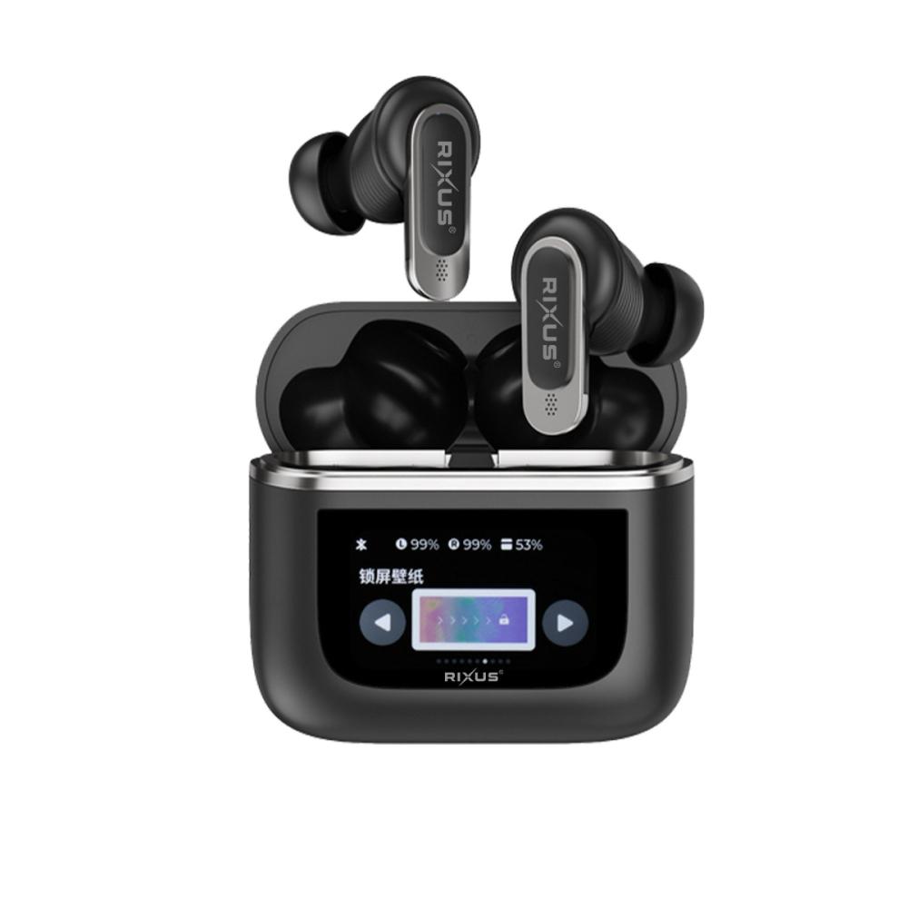 Rixus Wireless Travel Pro hörlurar med pekskärm Svart