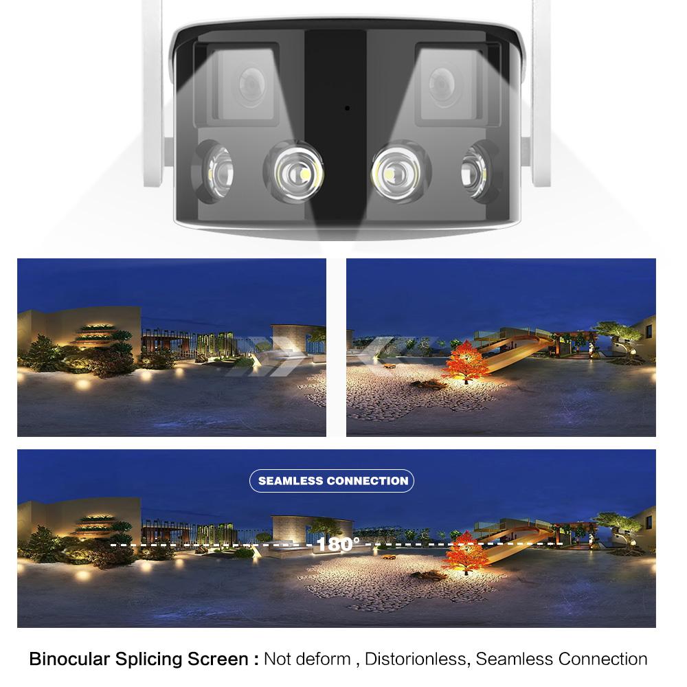 Dual Lens Ultra vidvinkel 180° Wifi IP-kamera