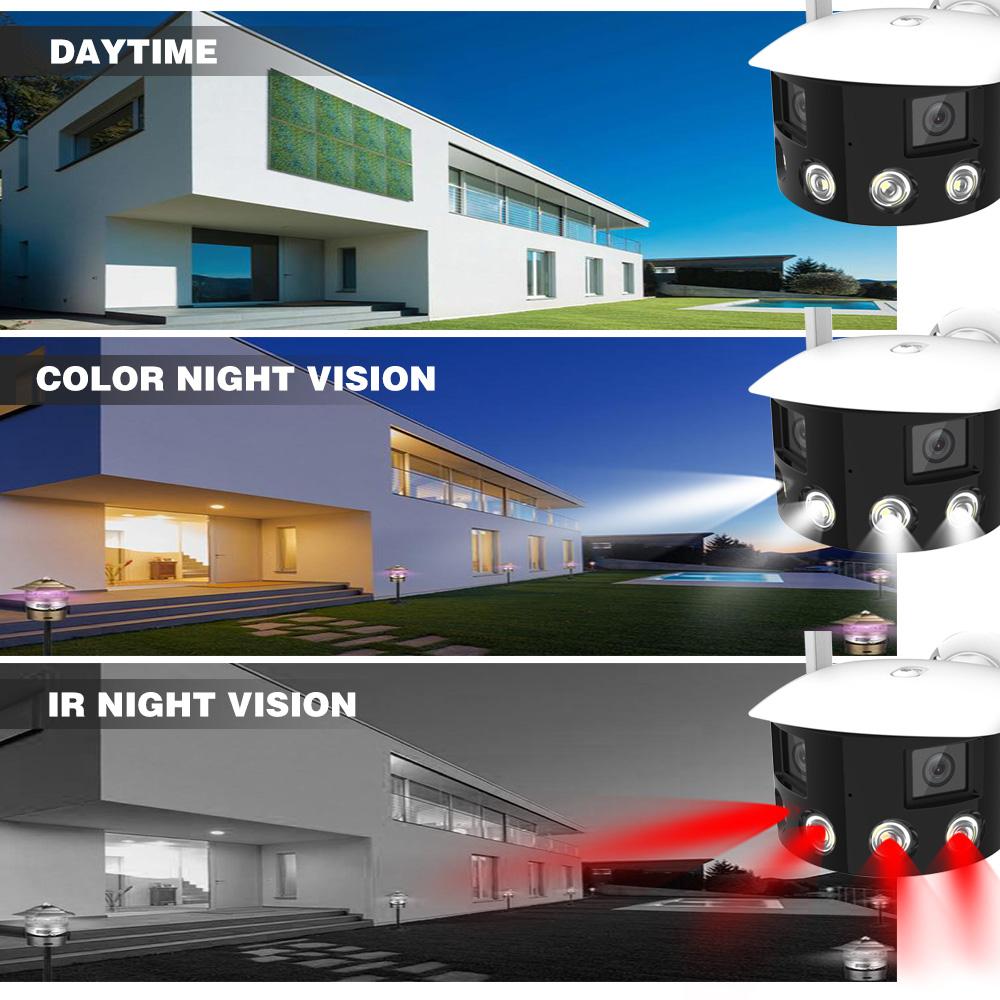 Dual Lens Ultra vidvinkel 180° Wifi IP-kamera