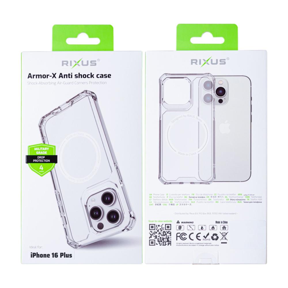Rixus iPhone 16 Plus Armor-X Anti Shock Skal med MagSafe
