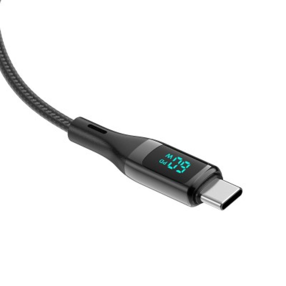 USB till Lightning med LED-skärm 1m
