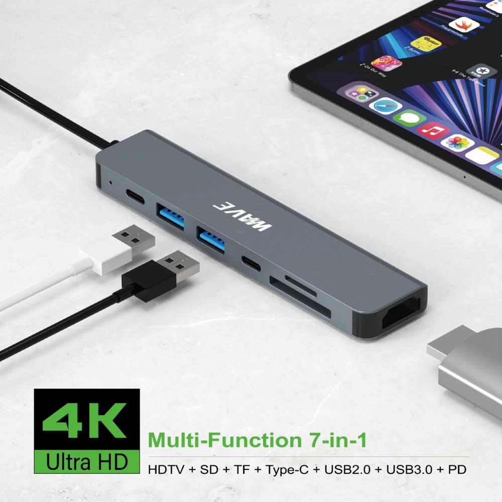 7-i-1 USB-C Multiport Hub med 4K HDMI