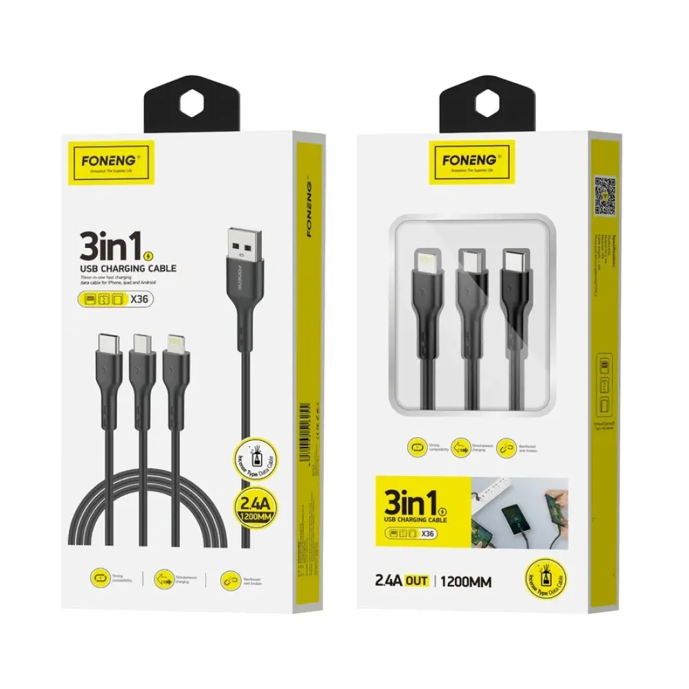 3 in 1 fast data cable