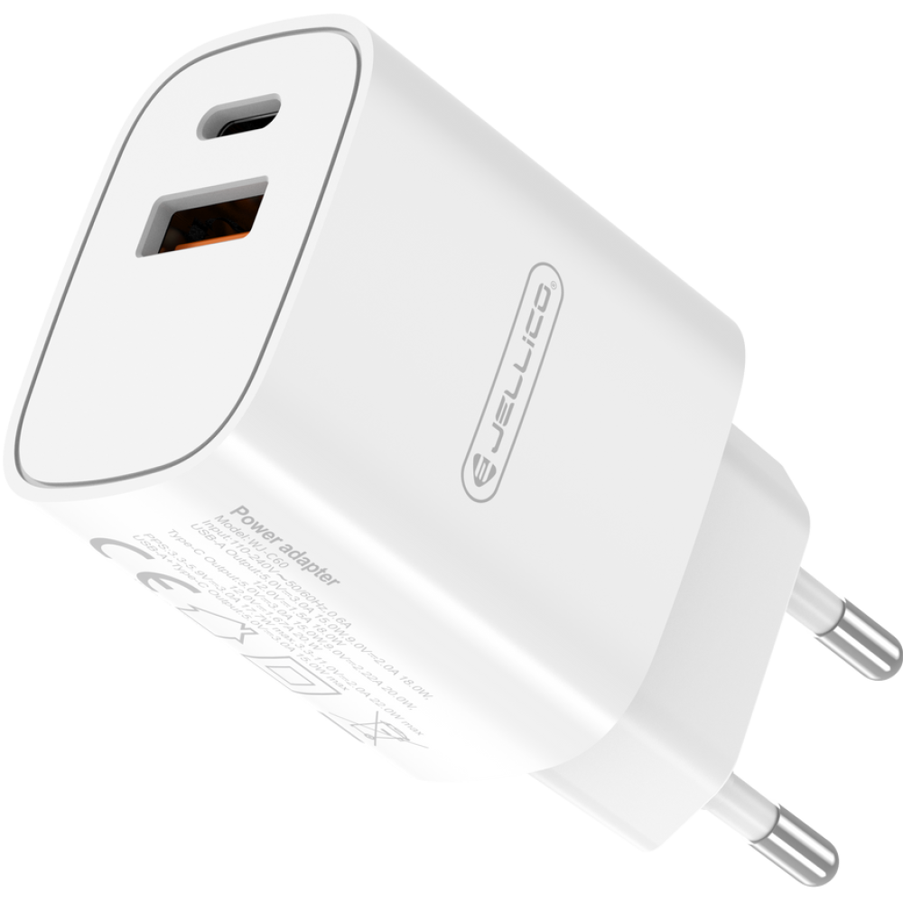 20W Snabbladdare (USB-C + USB-A)